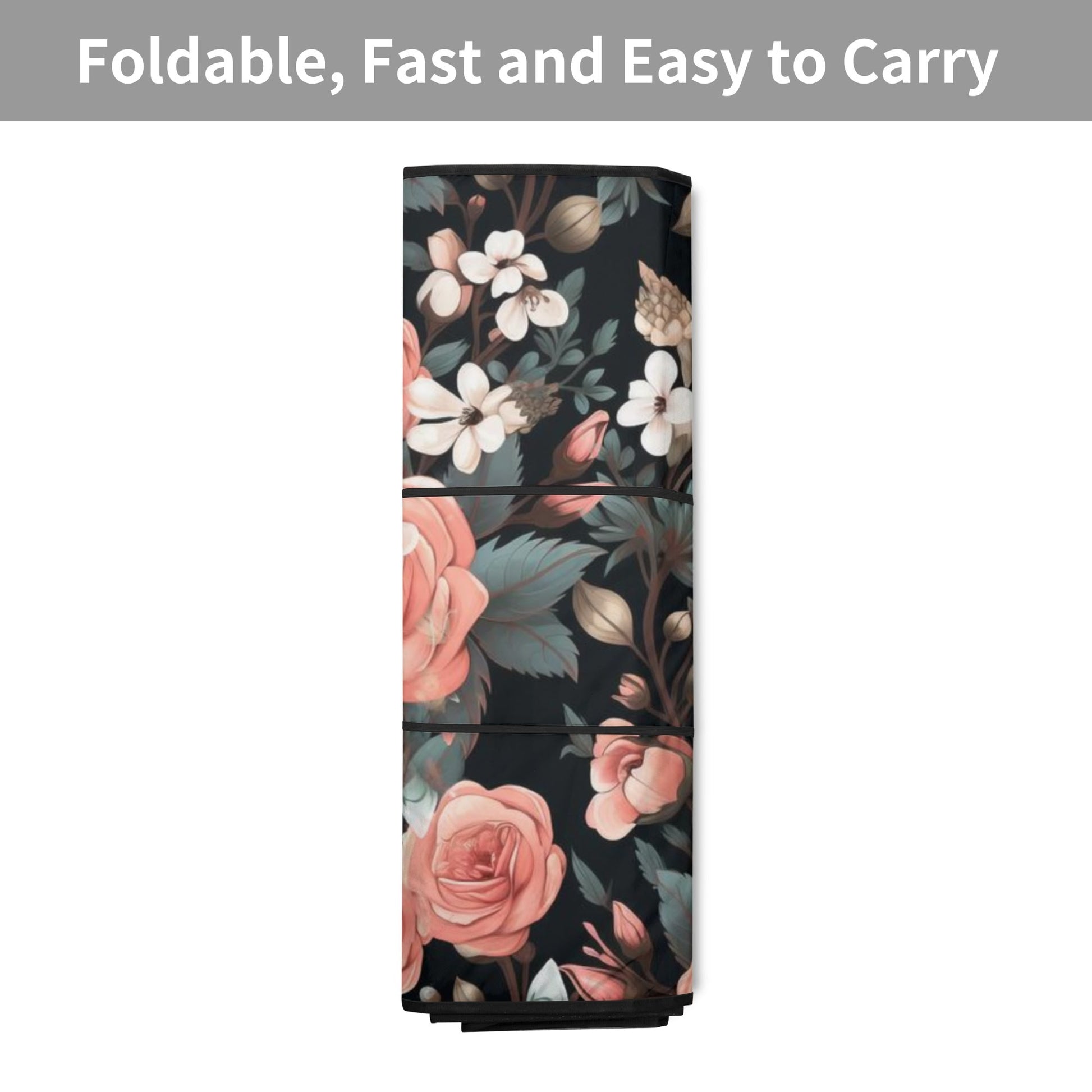 folded up car sun shade