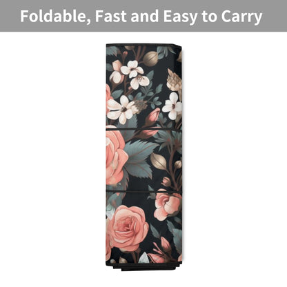 folded up car sun shade