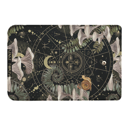 White Chanterelles Mushroom Vegan Leather Trifold wallet | Sense Forest