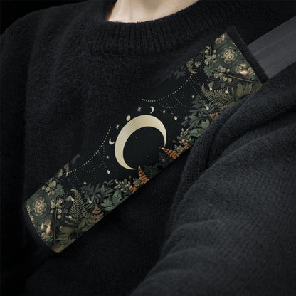 Lush Green Forest Moon Phase Car Seat Covers Nature Lover
