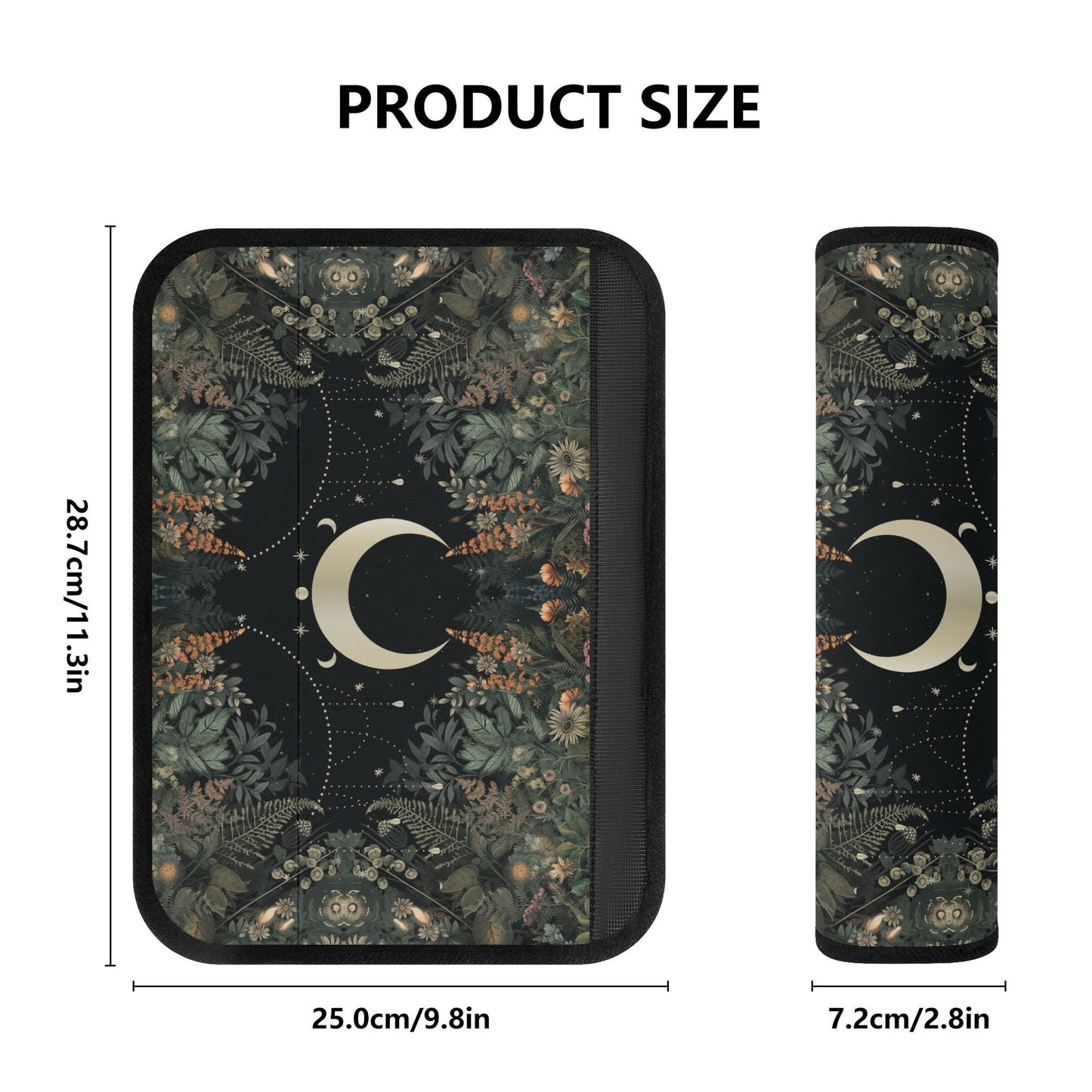 Lush Green Forest Moon Phase Car Seat Covers Nature Lover