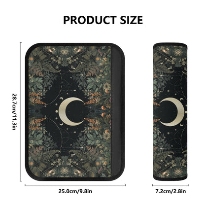 Lush Green Forest Moon Phase Car Seat Covers Nature Lover