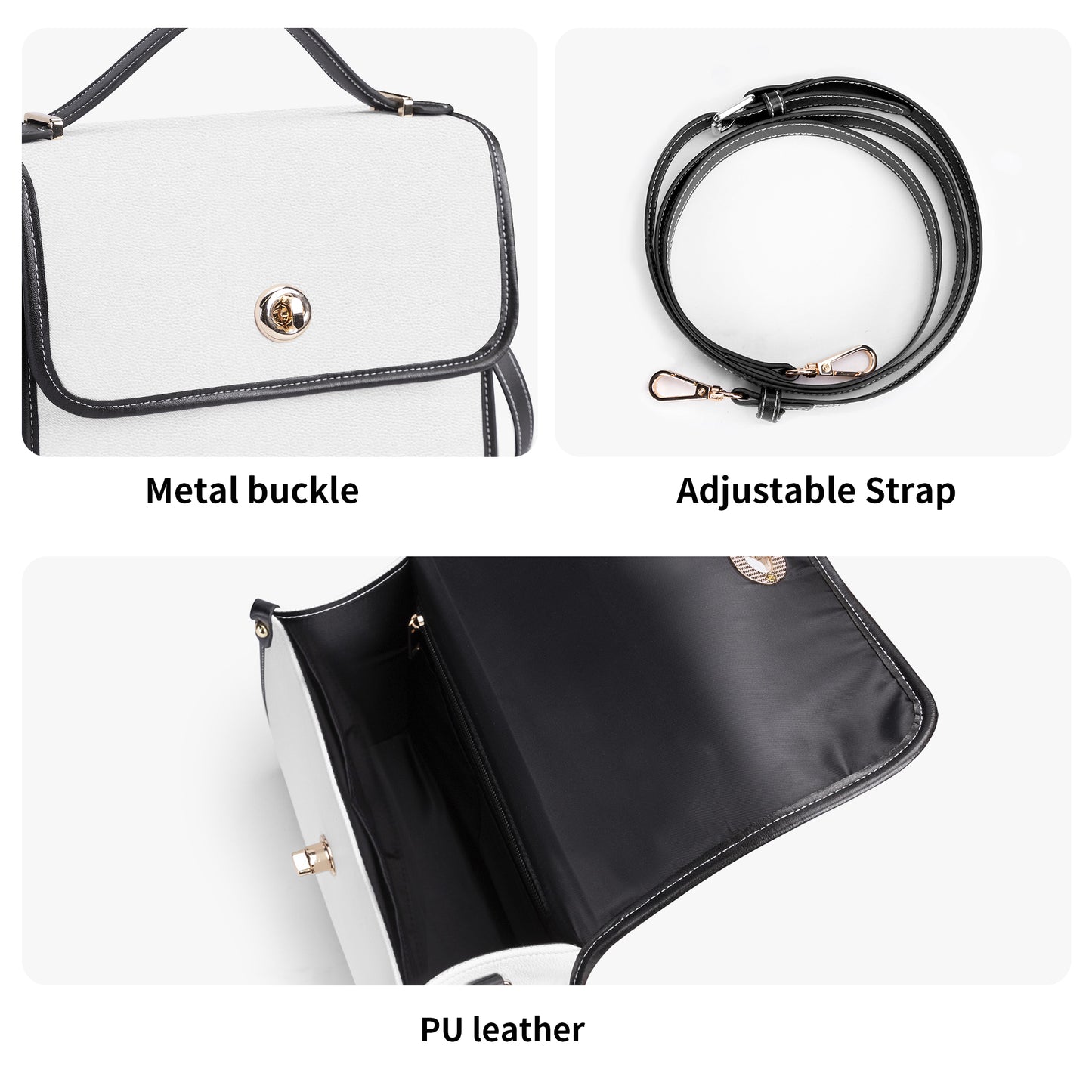 Pale Rose Moon Phase Vegan Leather Witchy Satchel Bag | Sense Forest