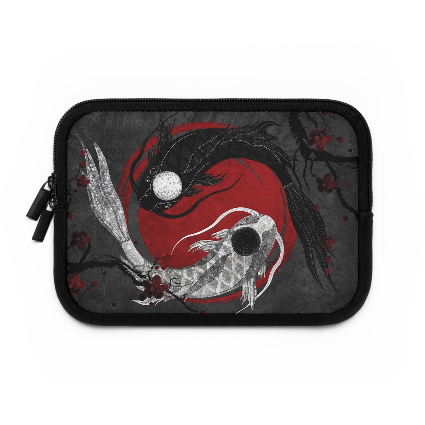Yinyang Koi fish Japanese aesthetic laptop sleeve | Sense Forest
