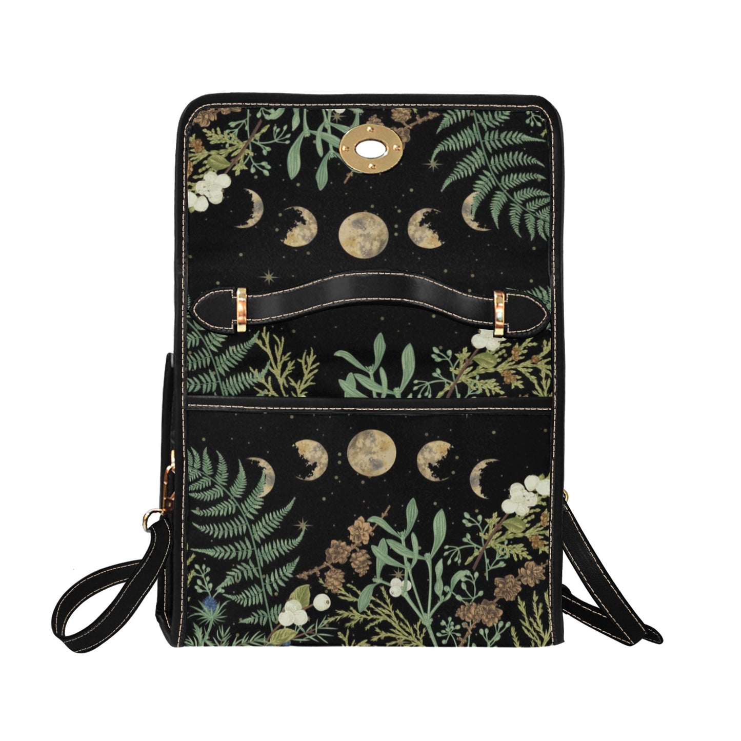 Cottagecore Pine Forest canvas satchel bag