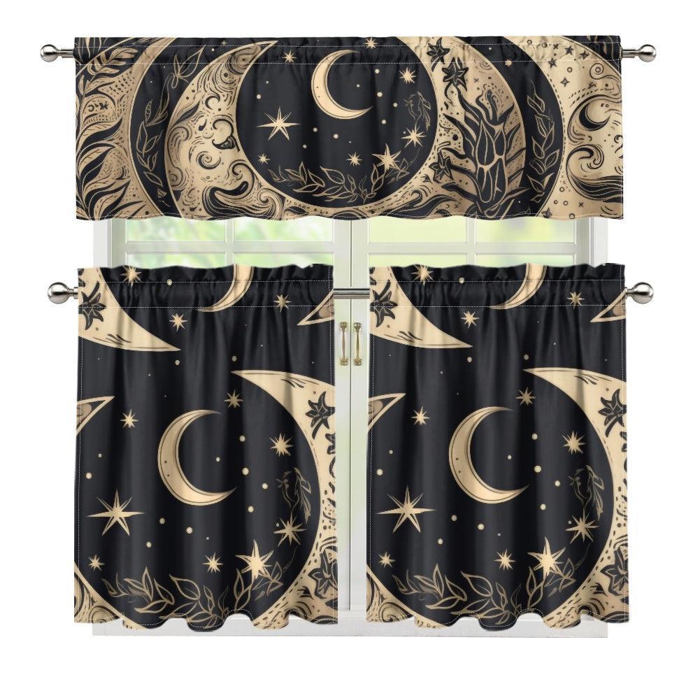 820 Kitchen Curtain Valance and Tiers Set - sense forest
