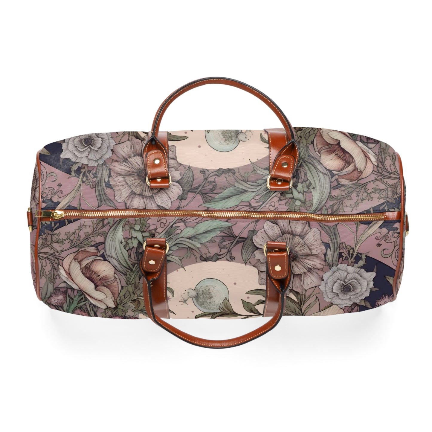 Purple poppies wildflower Cottagecore Travel Duffle Bag | Sense Forest