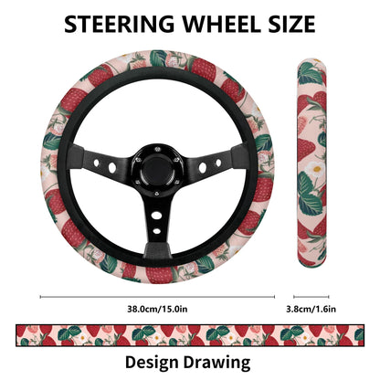 Pink strawberry Car Seat Cover Set