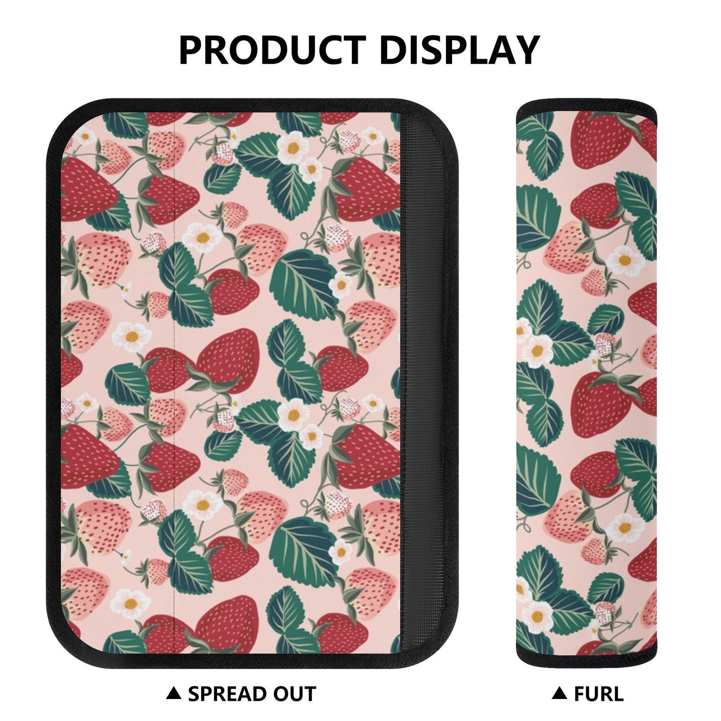 Pink strawberry Car Seat Cover Set