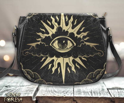 Eye providence Vegan leather Classic witch Saddle Bag | Sense Forest