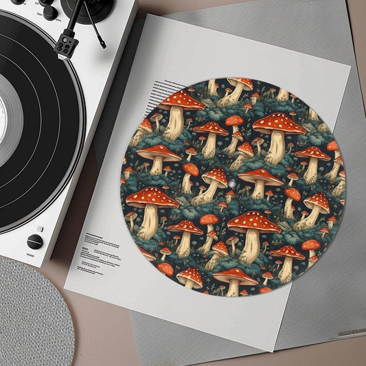 Amanita Magic Mushroom Forest Turntable mat Slipmat| Sense Forest - sense forest