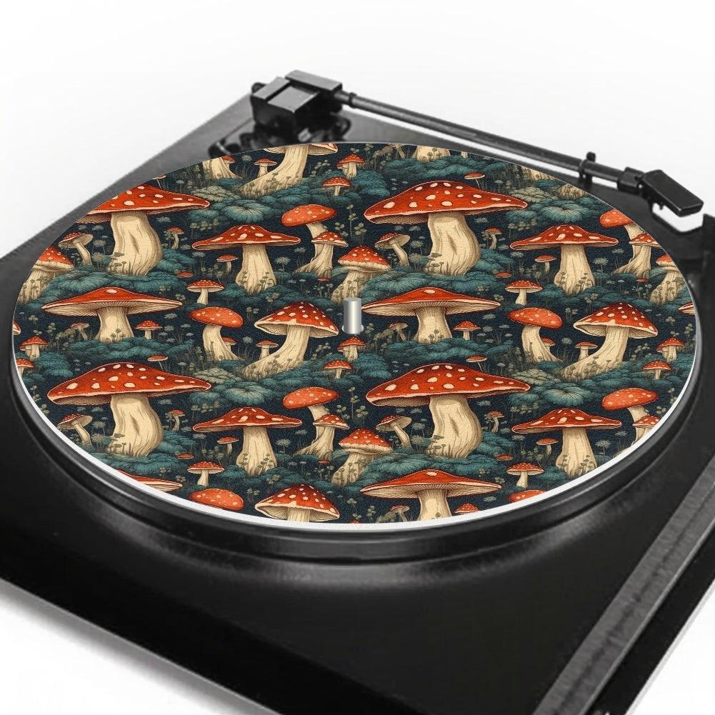 Amanita Magic Mushroom Forest Turntable mat Slipmat| Sense Forest - sense forest