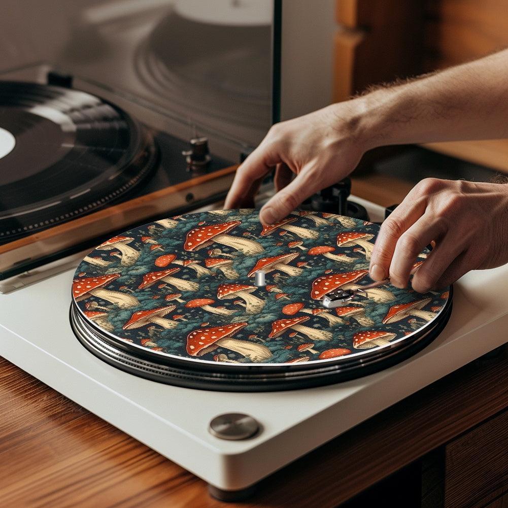 Amanita Magic Mushroom Forest Turntable mat Slipmat| Sense Forest - sense forest