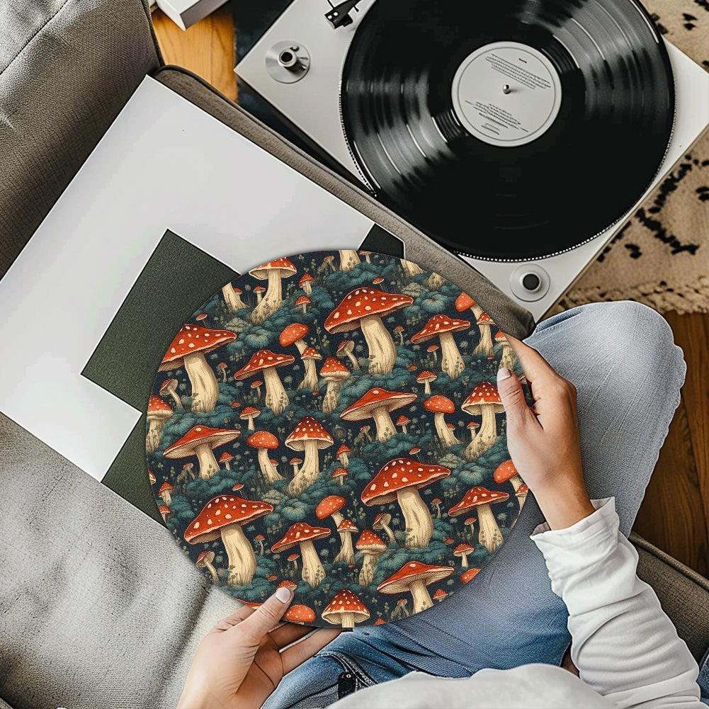 Amanita Magic Mushroom Forest Turntable mat Slipmat| Sense Forest - sense forest
