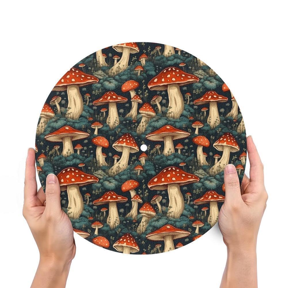 Amanita Magic Mushroom Forest Turntable mat Slipmat| Sense Forest - sense forest