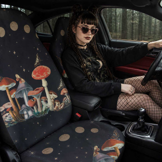 Amanita Mushroom Night Car Seat Cover Set | Sense Forest - sense forest