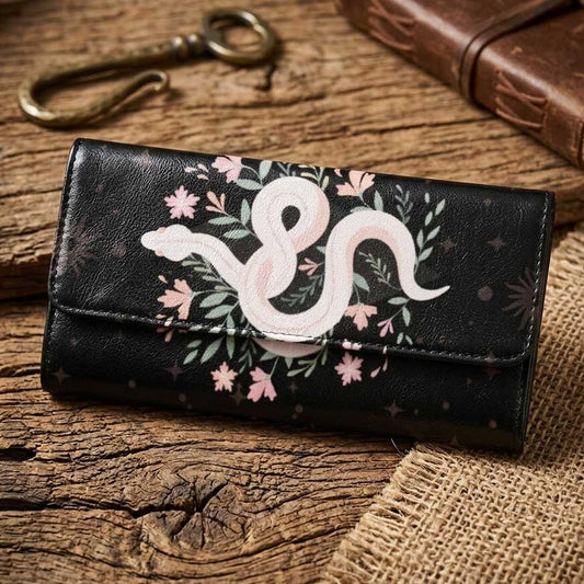 Boho Snake Witch Women's Trifold Long Clutch Wallets | Sense Forest - sense forest