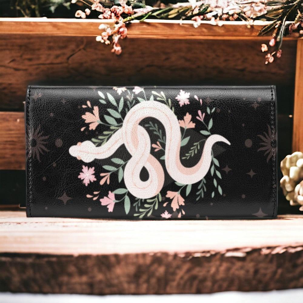 Boho Snake Witch Women's Trifold Long Clutch Wallets | Sense Forest - sense forest