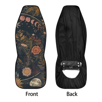 Botanical Witchy Moon Phase Celestial Car Seat Cover - sense forest