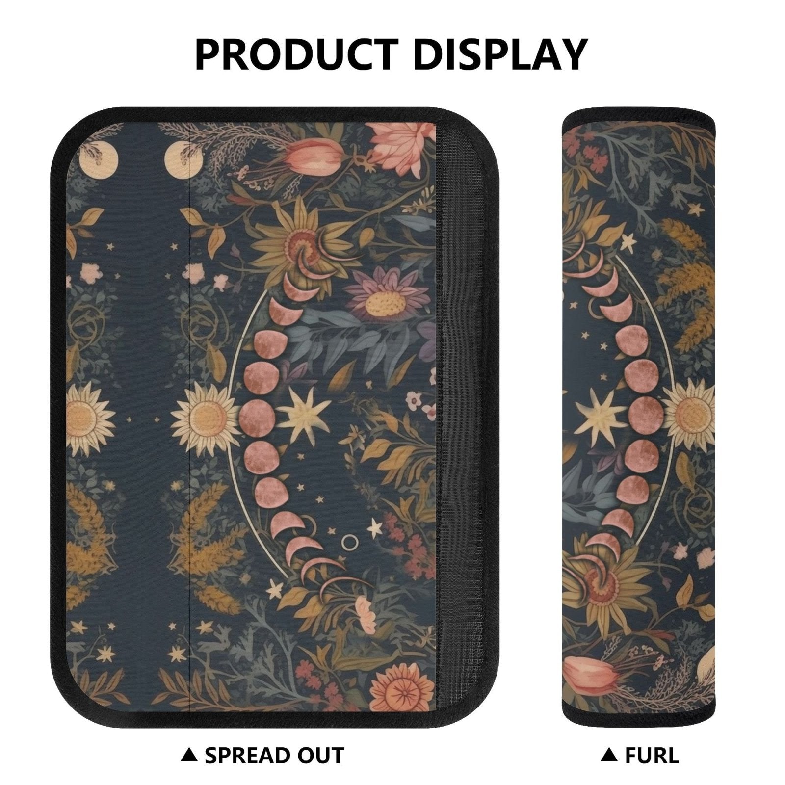 Botanical Witchy Moon Phase Celestial Car Seat Cover - sense forest