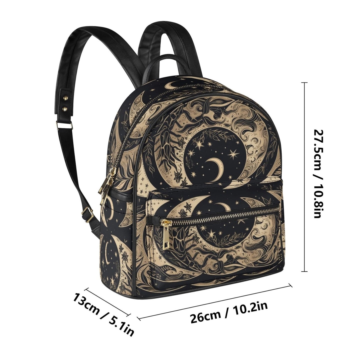 Celestial moon witchy mini PU Backpack | Sense Forest - sense forest