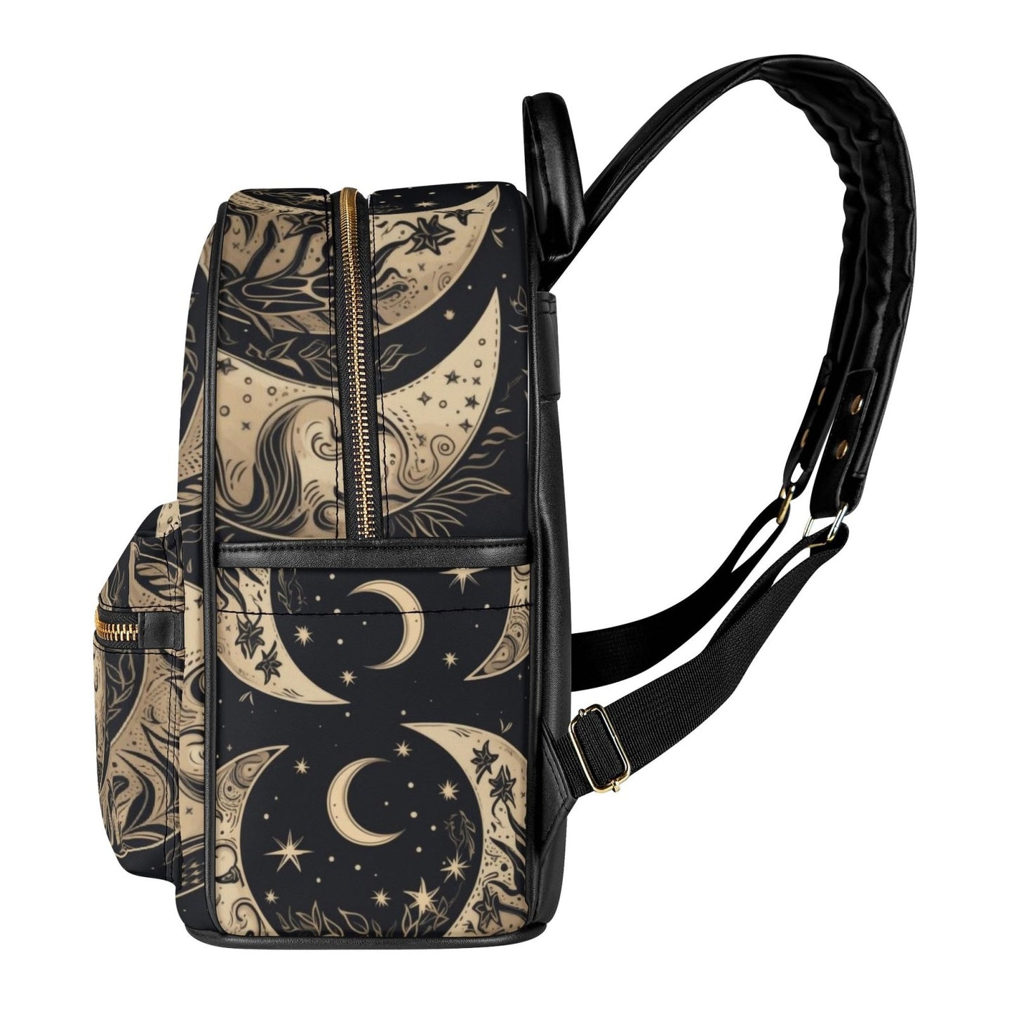 Celestial moon witchy mini PU Backpack | Sense Forest - sense forest