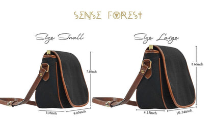 Cottagecore Cherry Bush Crow Canvas Saddle Bag | Sense Forest - sense forest