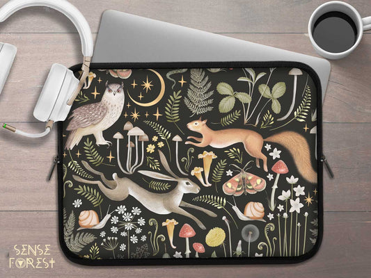 Cottagecore Forest Animal laptop sleeve | Sense Forest - sense forest