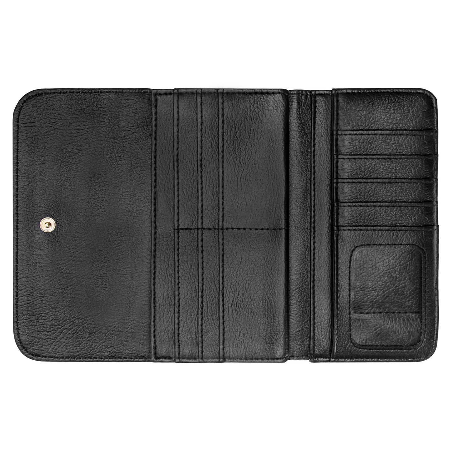 Cottagecore Forest Blue Jay Trifold Leather Clutch Long Wallet - sense forest