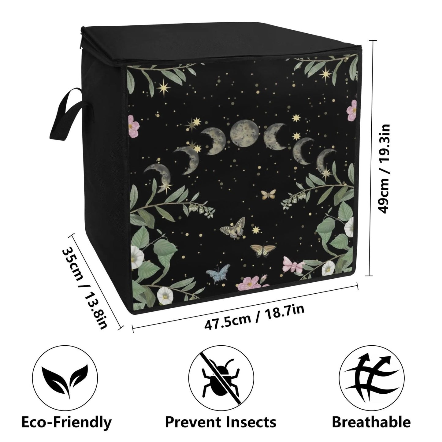 Cottagecore forest butterflies Bedding Storage Boxy Bag - sense forest