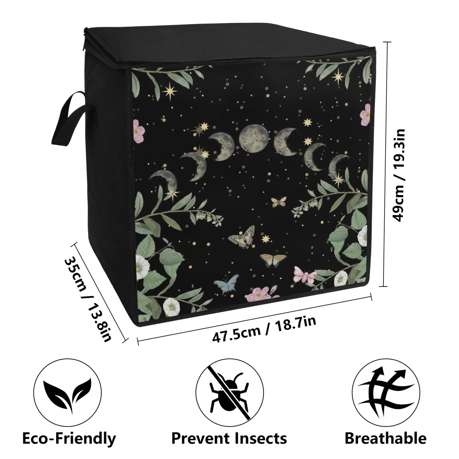 Cottagecore forest butterflies Bedding Storage Boxy Bag - sense forest