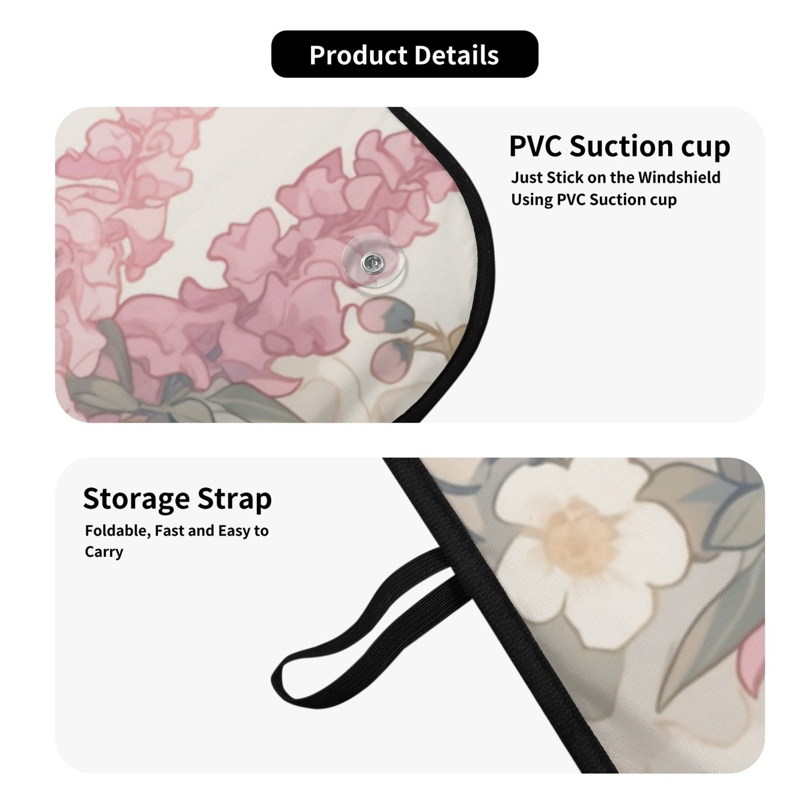 Cottagecore Foxgloves wildflower Pastel Car Windshield Sun Shade | Sense Forest - sense forest