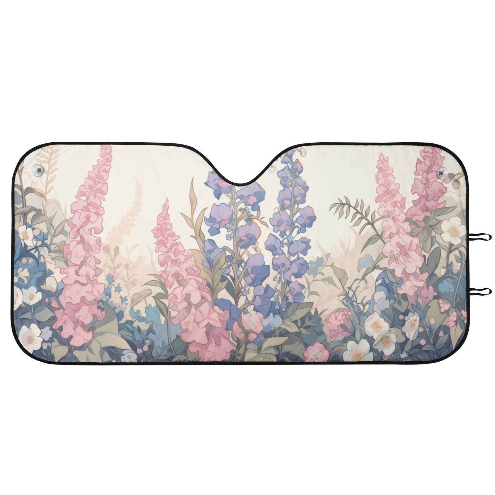 Cottagecore Foxgloves wildflower Pastel Car Windshield Sun Shade | Sense Forest - sense forest