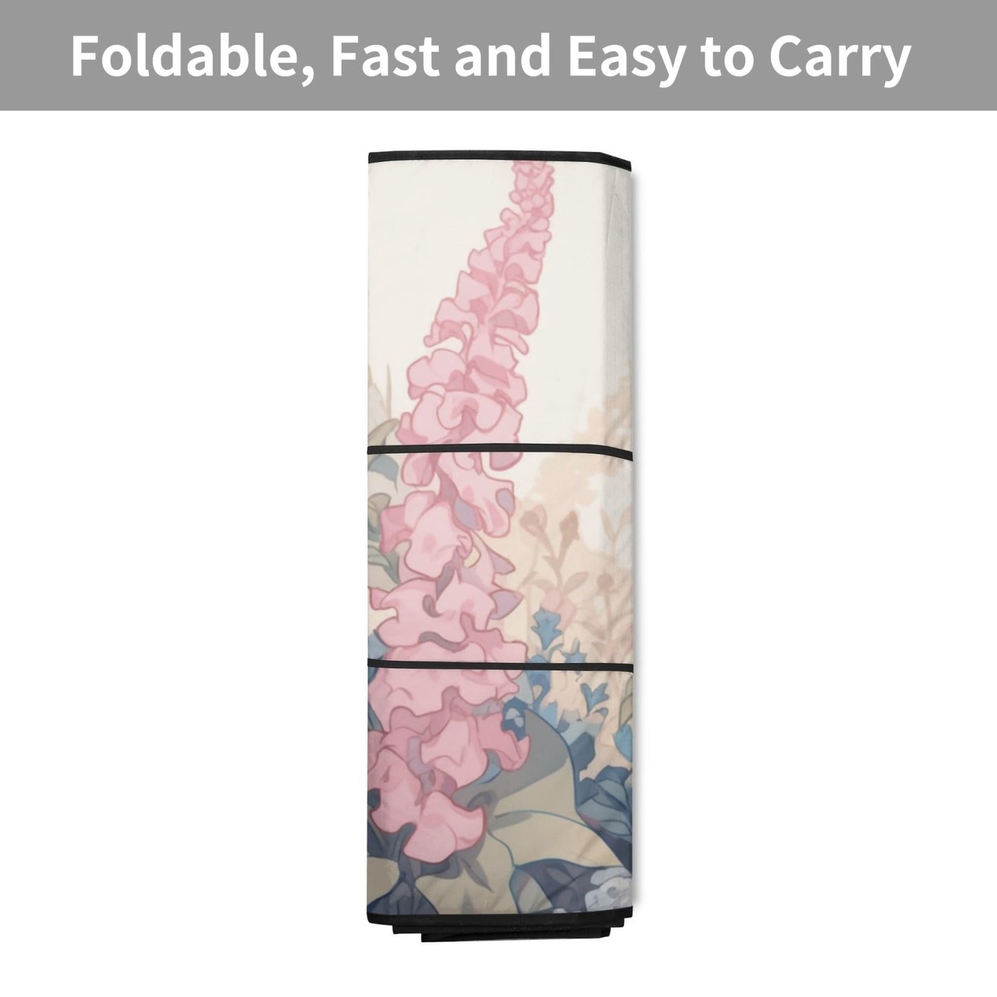 Cottagecore Foxgloves wildflower Pastel Car Windshield Sun Shade | Sense Forest - sense forest