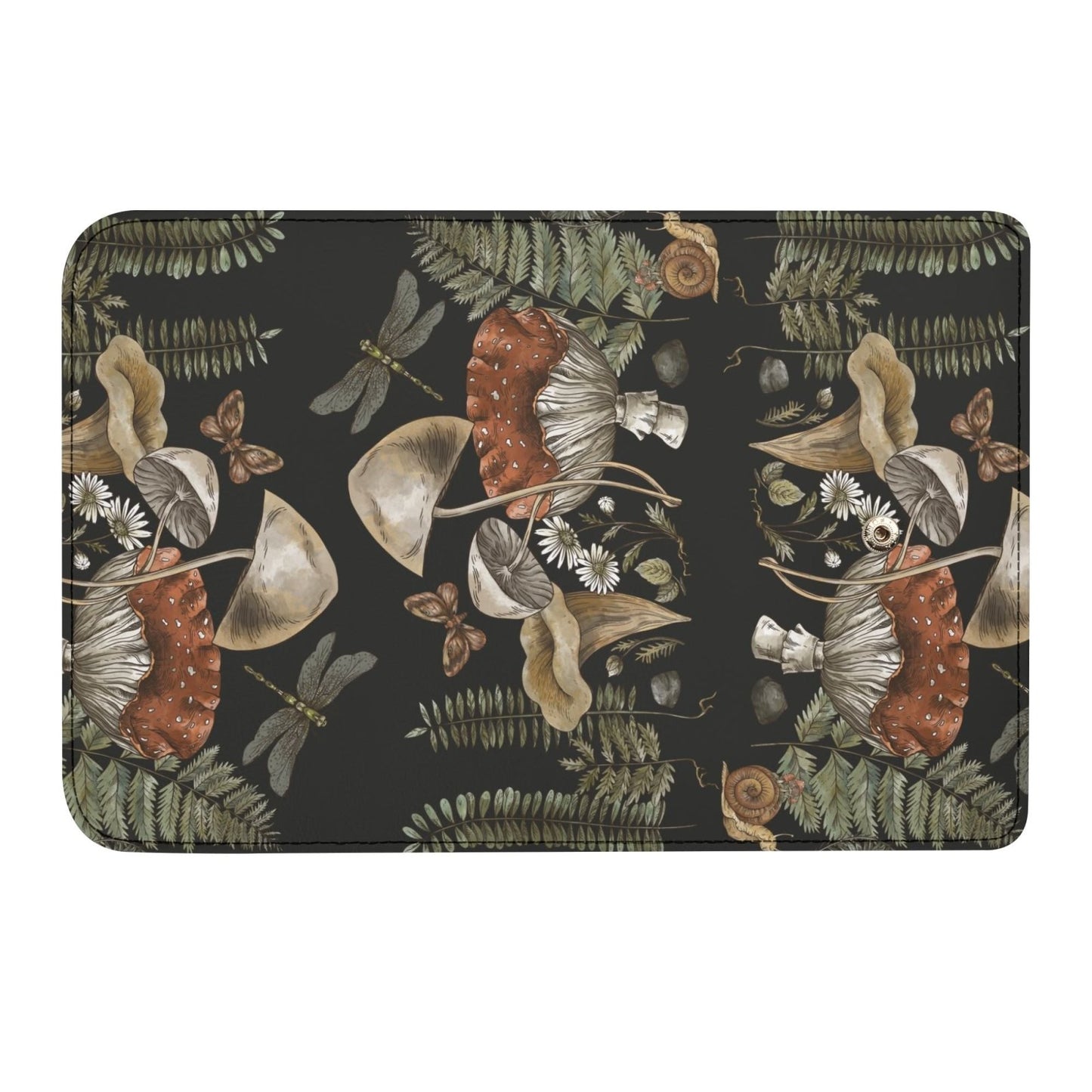 Cottagecore Mushroom fern Trifolds Women's Long Clutch Wallets - sense forest