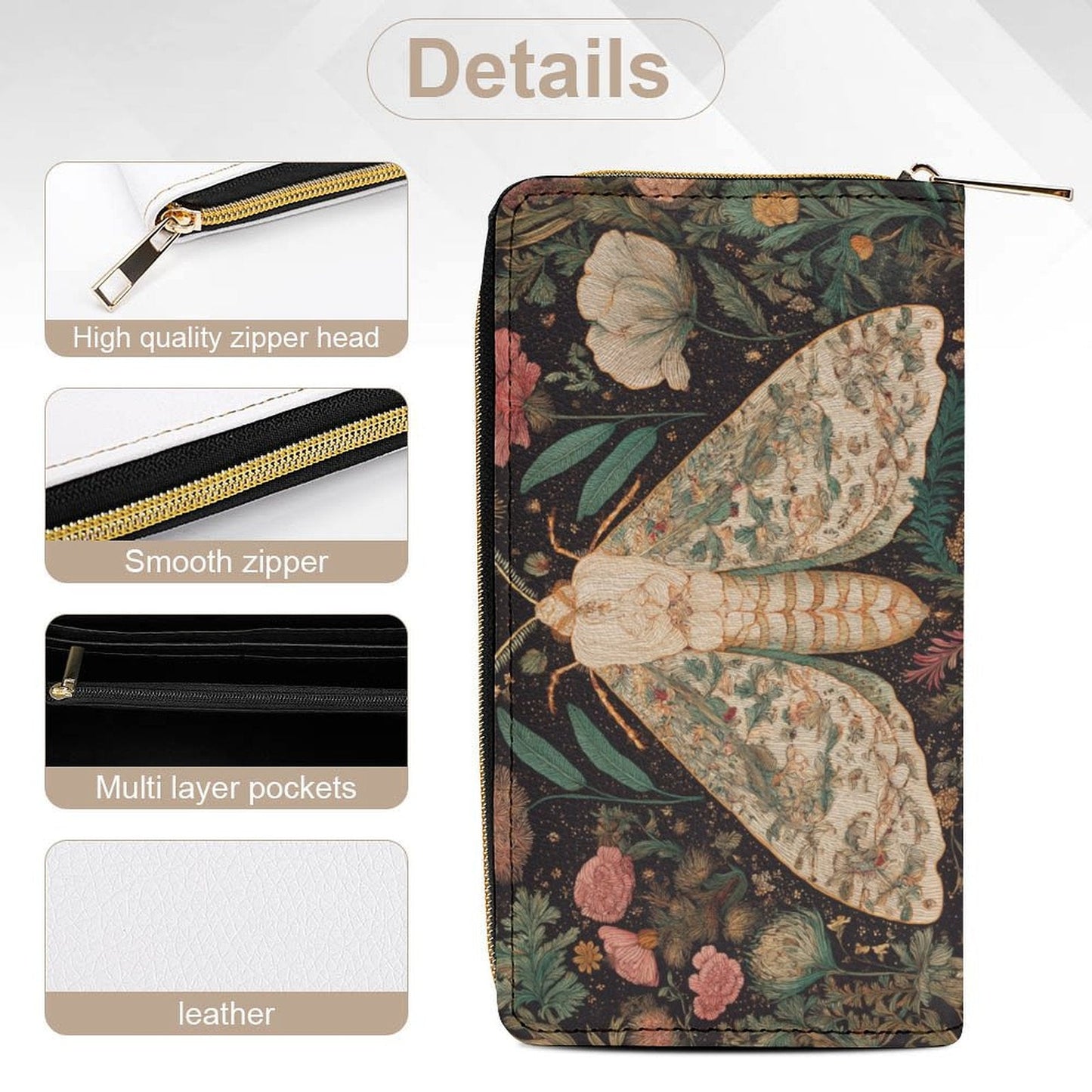 Cottagecore Witch Moth purse Canvas Satchel witchy Bag - sense forest