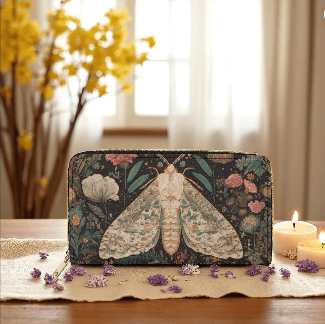 Cottagecore Witch Moth purse Canvas Satchel witchy Bag - sense forest