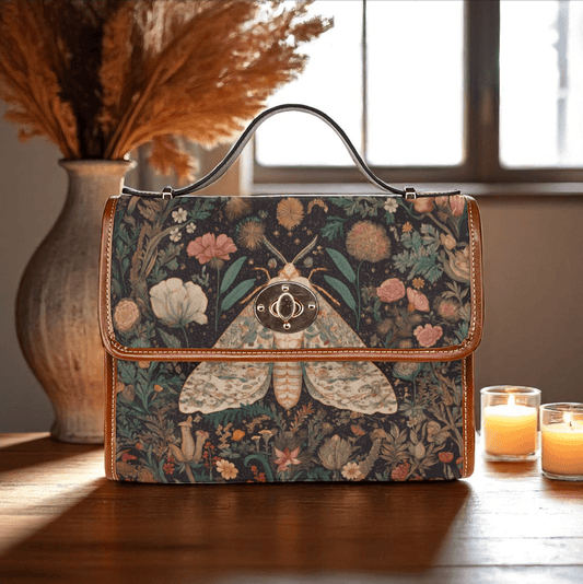 Cottagecore Witch Moth purse Canvas Satchel witchy Bag - sense forest