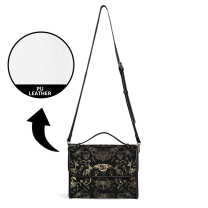 Dark Academia Forest Animal bones Vegan Leather Satchel Bag | Sense Foreset - sense forest