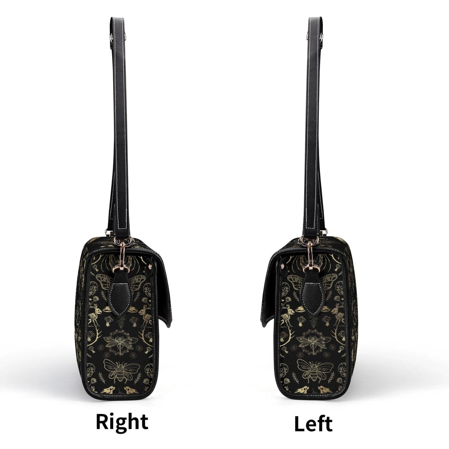 Dark Academia Forest Animal bones Vegan Leather Satchel Bag | Sense Foreset - sense forest