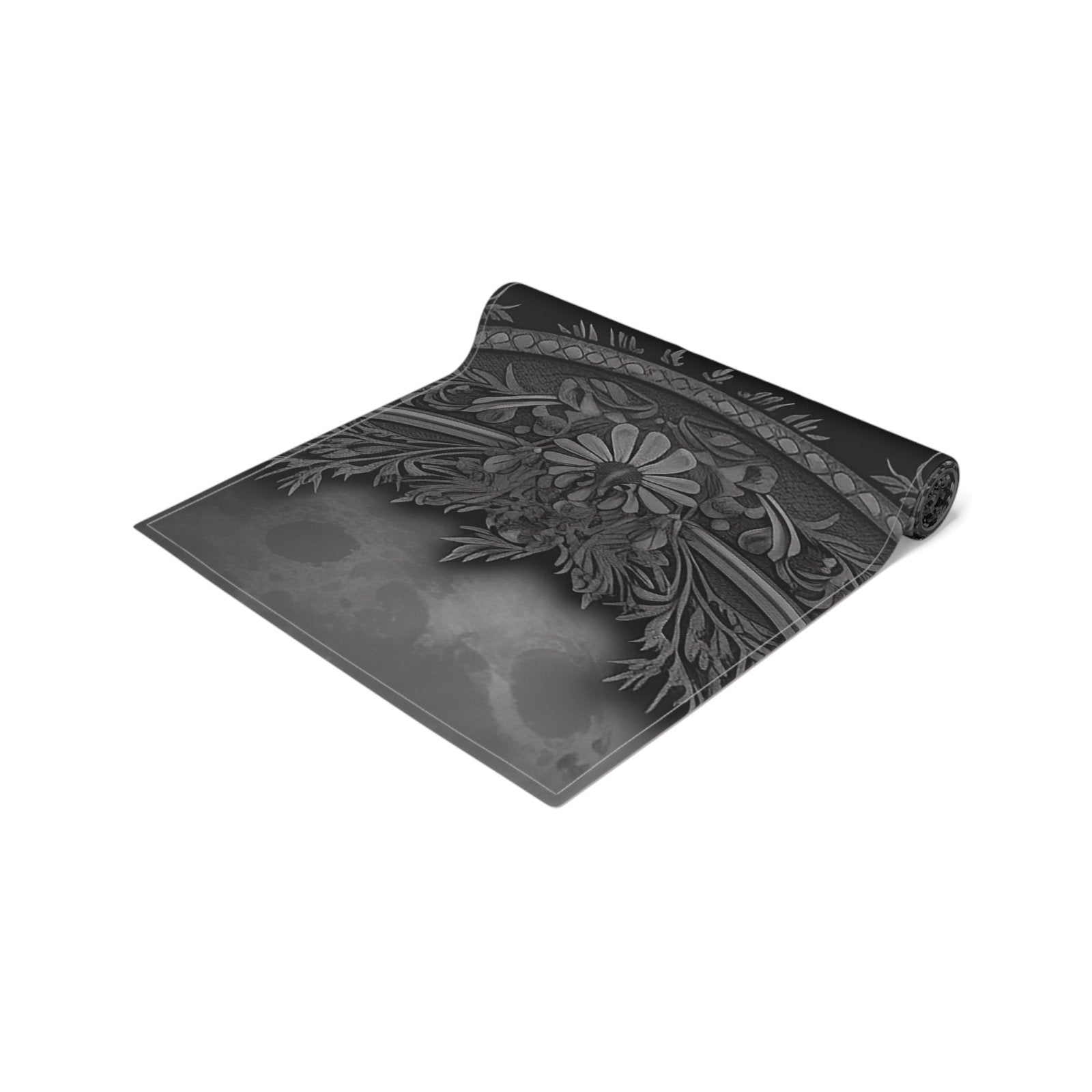 Dark Academia Gothic Botanical floral Witchy dinner table runner - sense forest