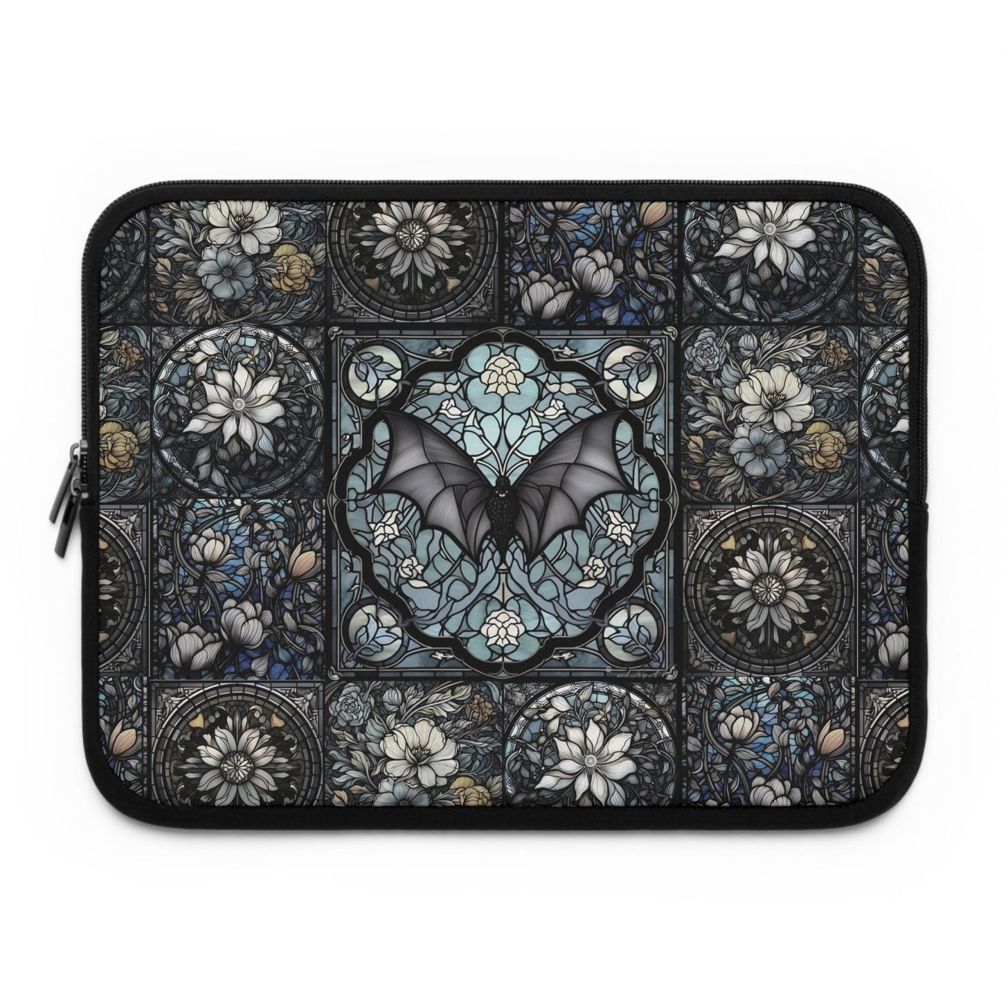 Dark Academia Gothic Stained Glass Bat Medieval laptop sleeve | Sense Forest - sense forest
