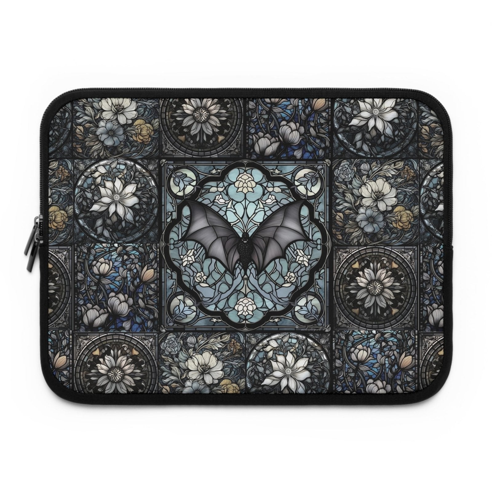 Dark Academia Gothic Stained Glass Bat Medieval laptop sleeve | Sense Forest - sense forest
