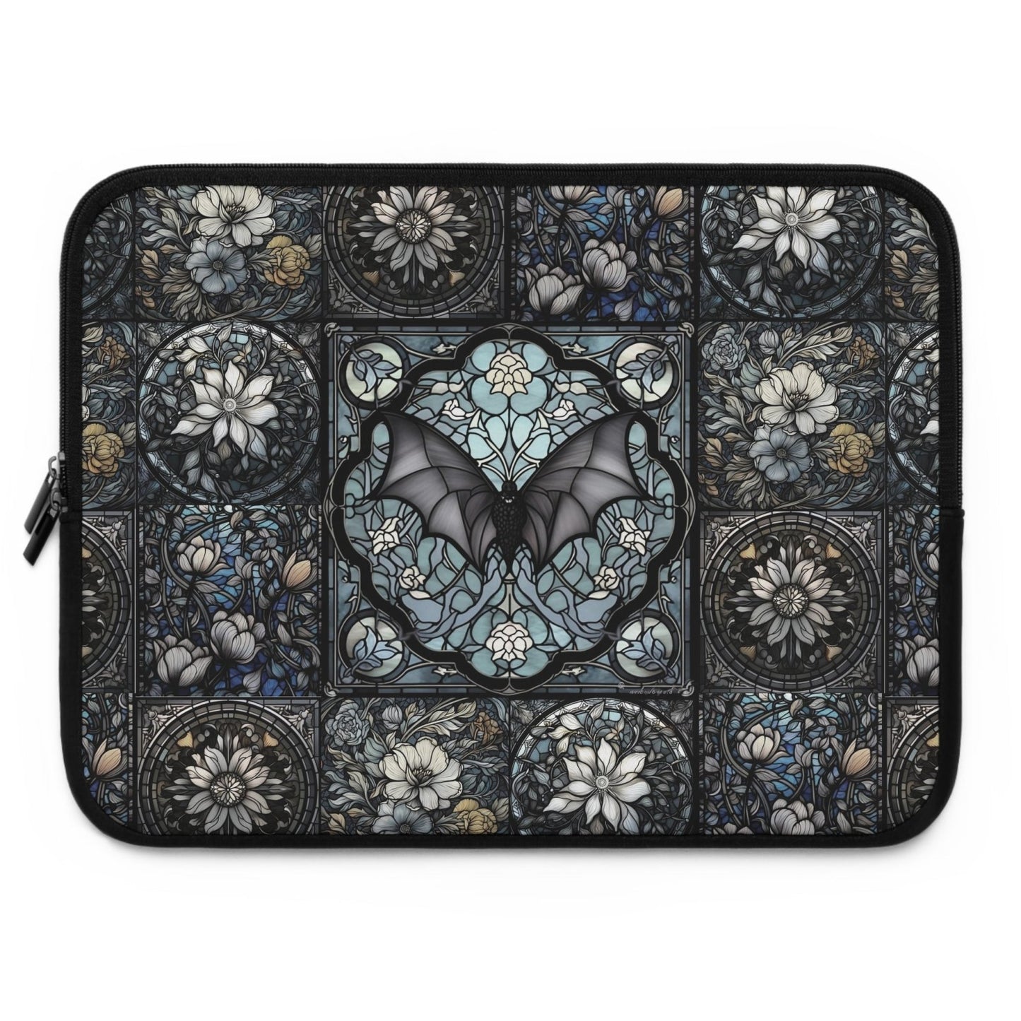 Dark Academia Gothic Stained Glass Bat Medieval laptop sleeve | Sense Forest - sense forest