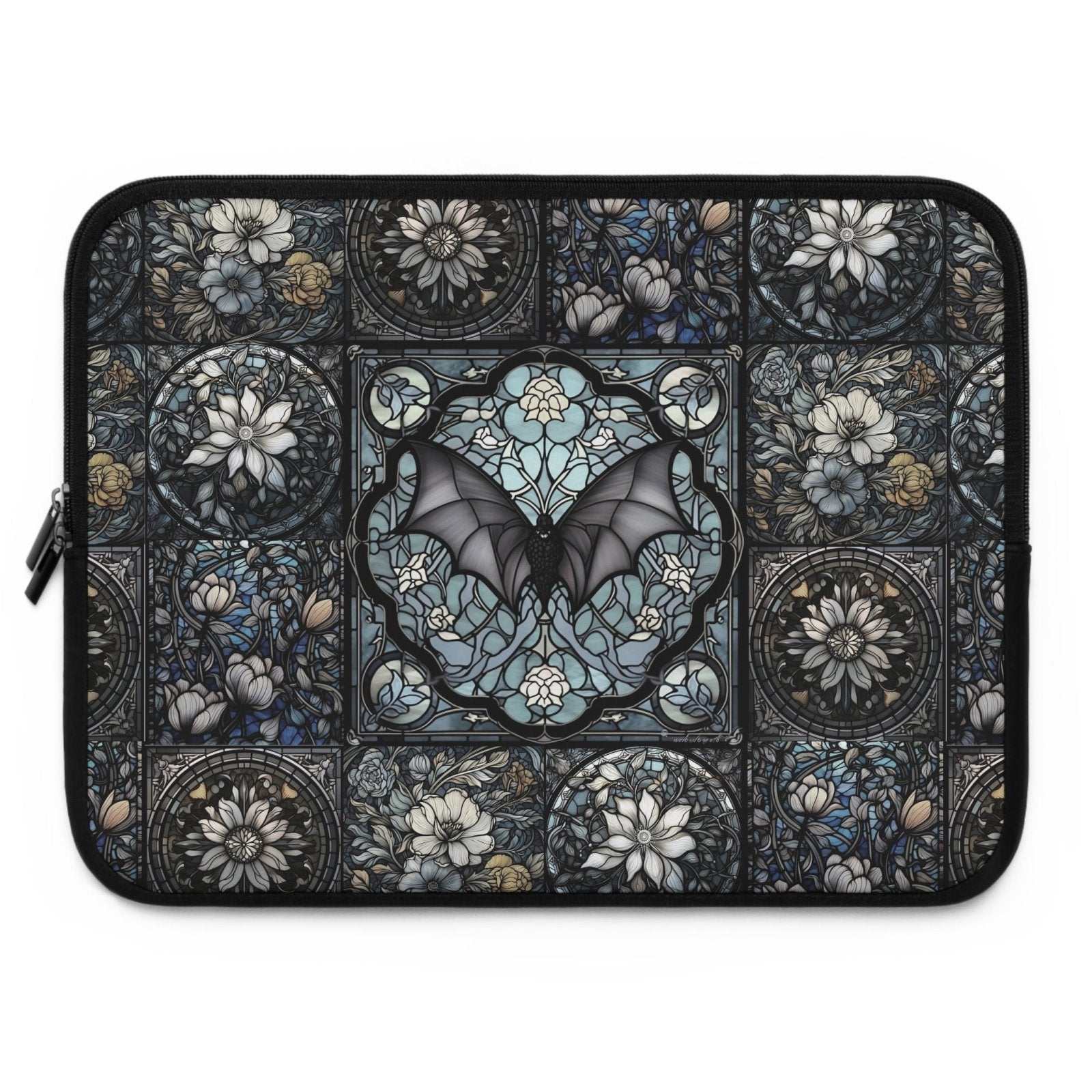 Dark Academia Gothic Stained Glass Bat Medieval laptop sleeve | Sense Forest - sense forest