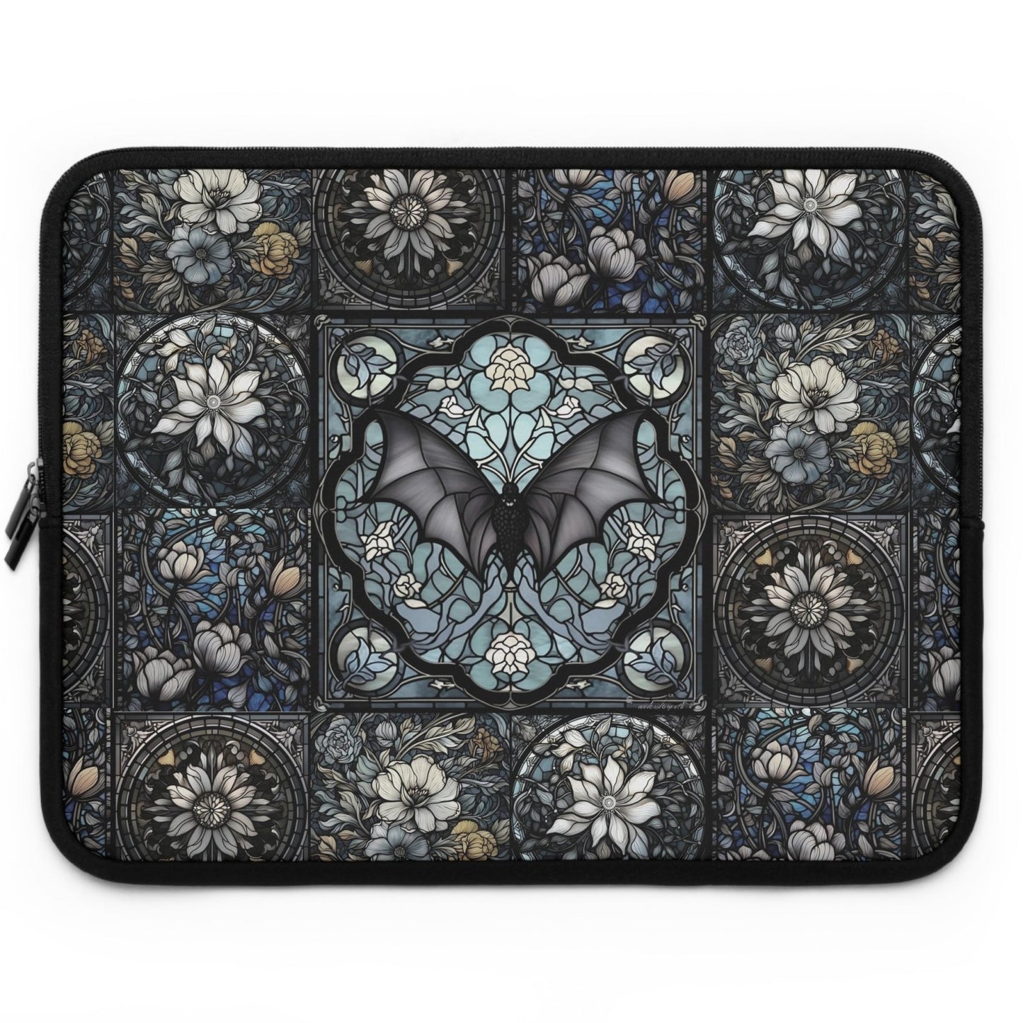 Dark Academia Gothic Stained Glass Bat Medieval laptop sleeve | Sense Forest - sense forest
