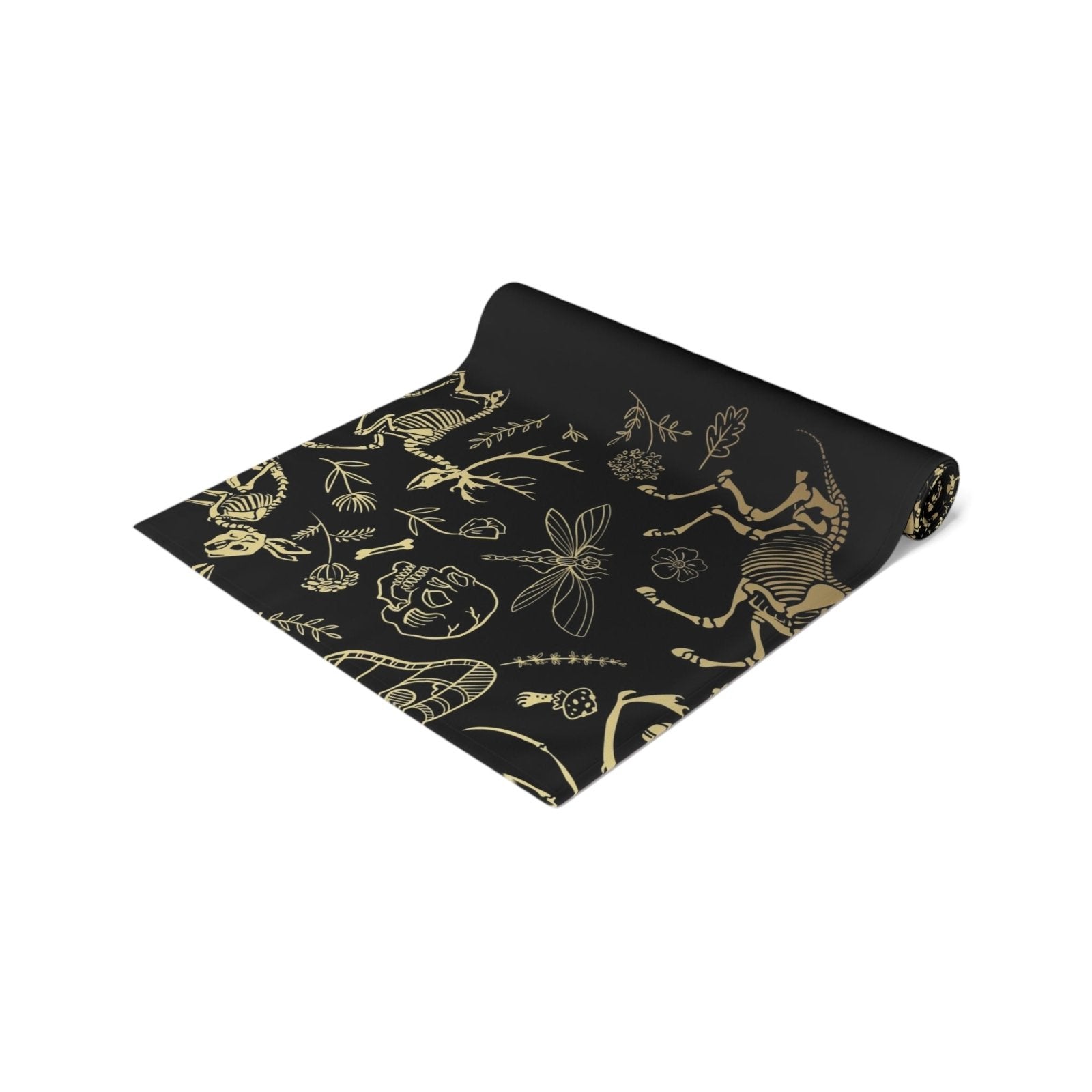 Dark academia whimsy goth dinner table runner - sense forest