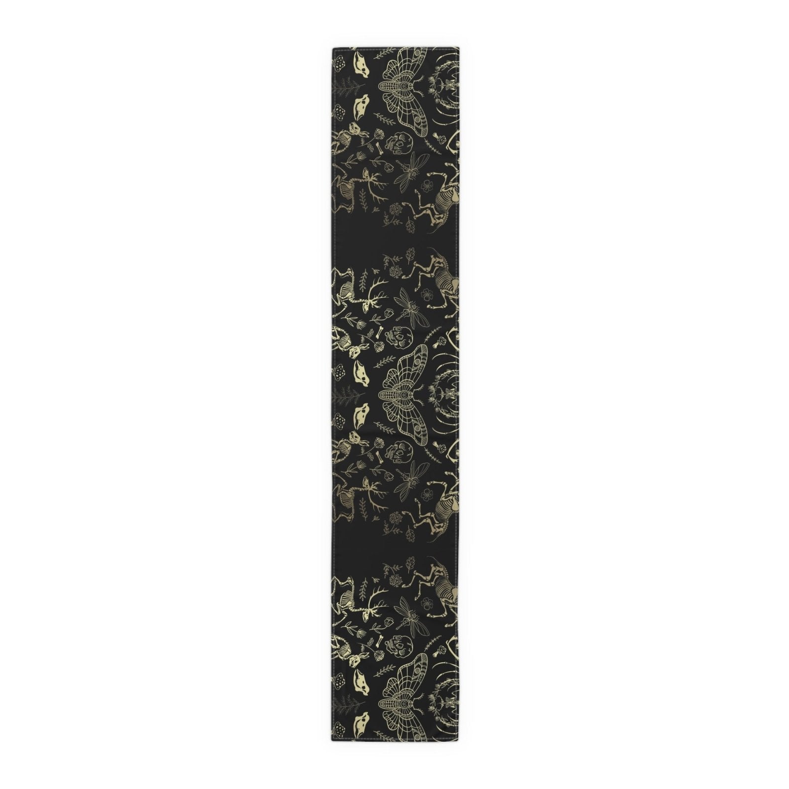 Dark academia whimsy goth dinner table runner - sense forest