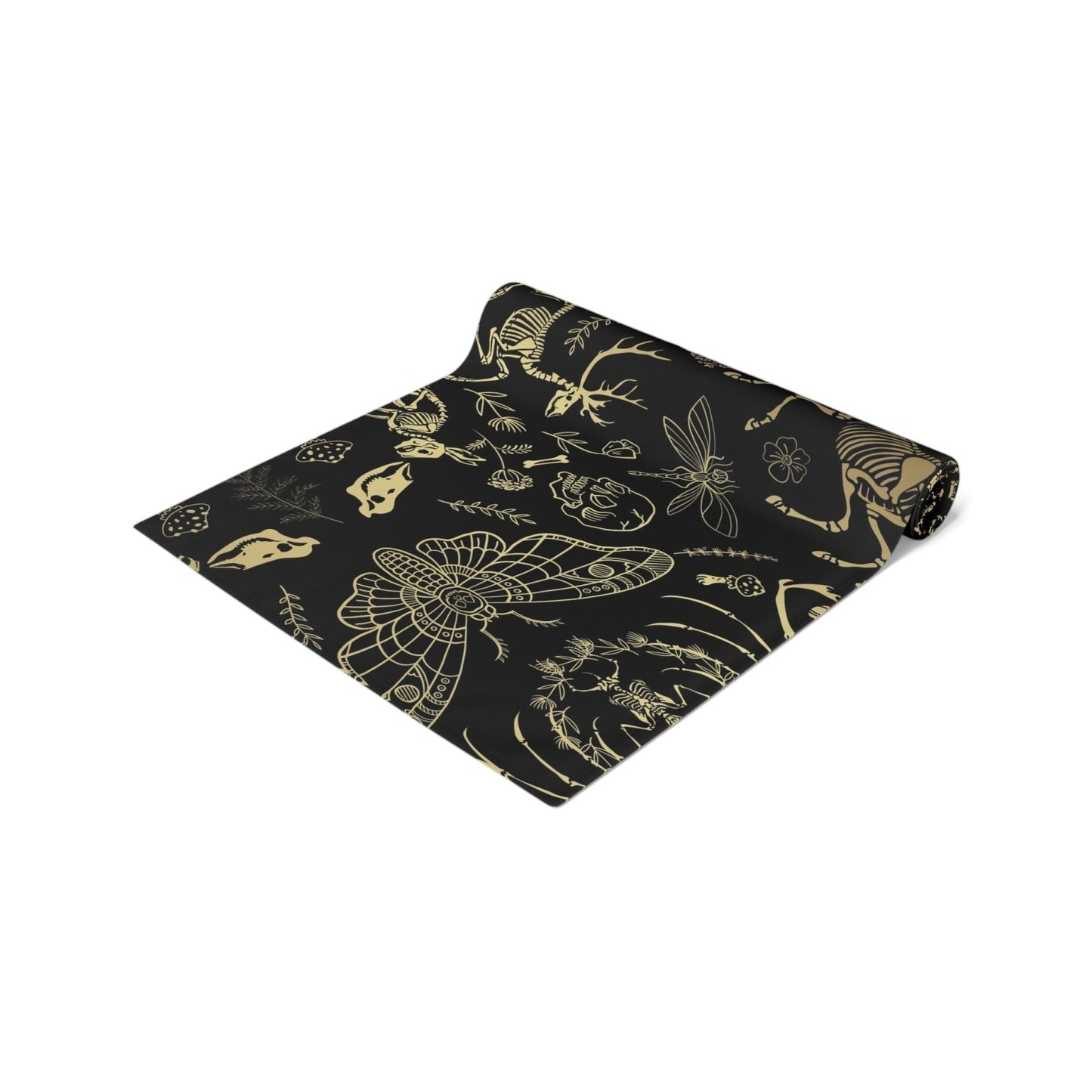 Dark academia whimsy goth dinner table runner - sense forest