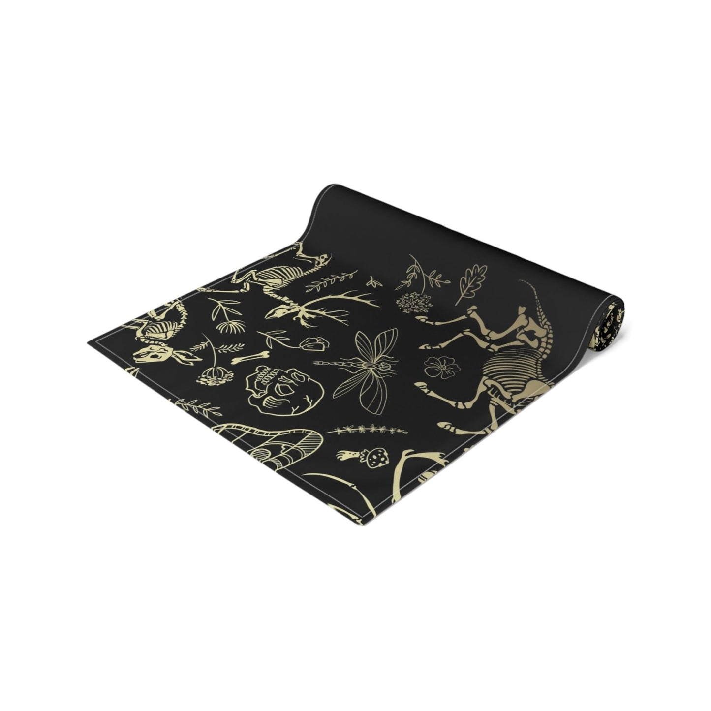Dark academia whimsy goth dinner table runner - sense forest
